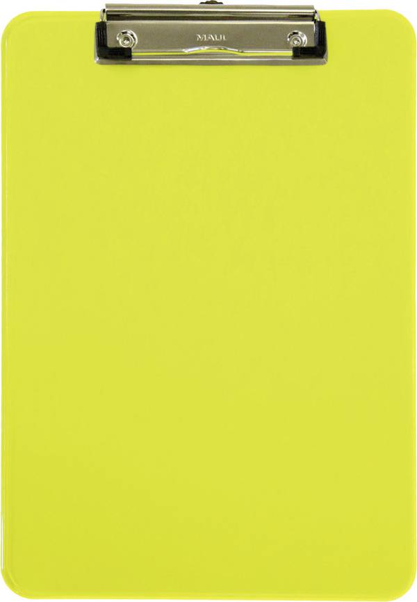 Maul  Klemmbrett 2340611 Gelb (transparent) (B x H x T) 22.6 x 31.8 x 1.5 cm