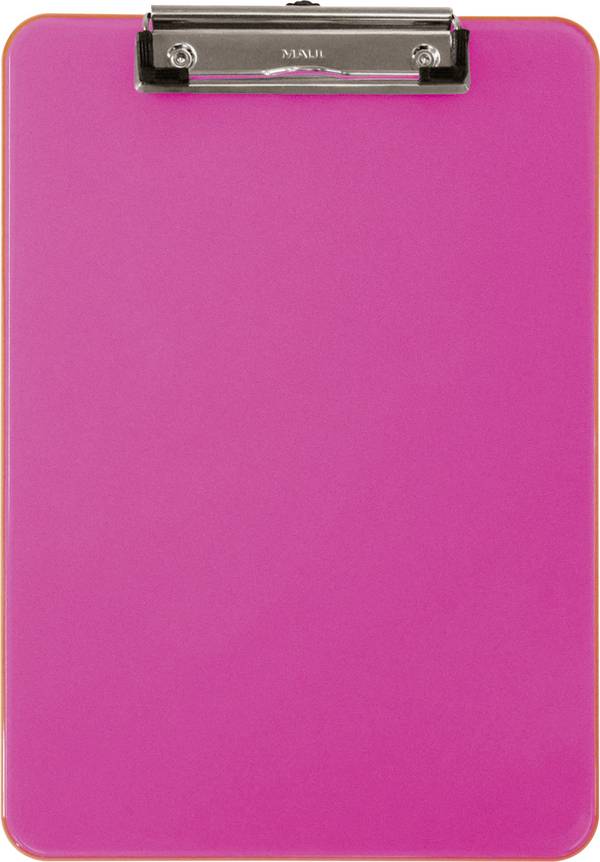 Maul  Klemmbrett 2340621 Pink (transparent) (B x H x T) 22.6 x 31.8 x 1.5 cm