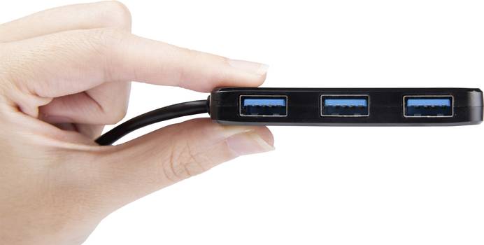 Hub USB 3.0 Renkforce RF-UH-A10 10 ports boîtier en aluminium noir