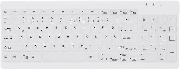 Contour ACTIVE KEY Hygiene Compact Ultraflat Keyboard with Multimedia-Technik Medizinische Netzwerk
