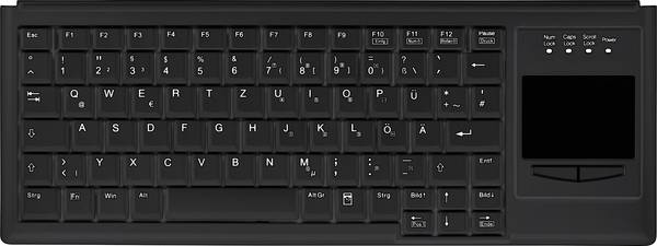 Contour Active Key AK-4400-GU-B/US USB Tastatur US-Englisch, QWERTY Schwarz Touch-Oberfläche, Maustasten