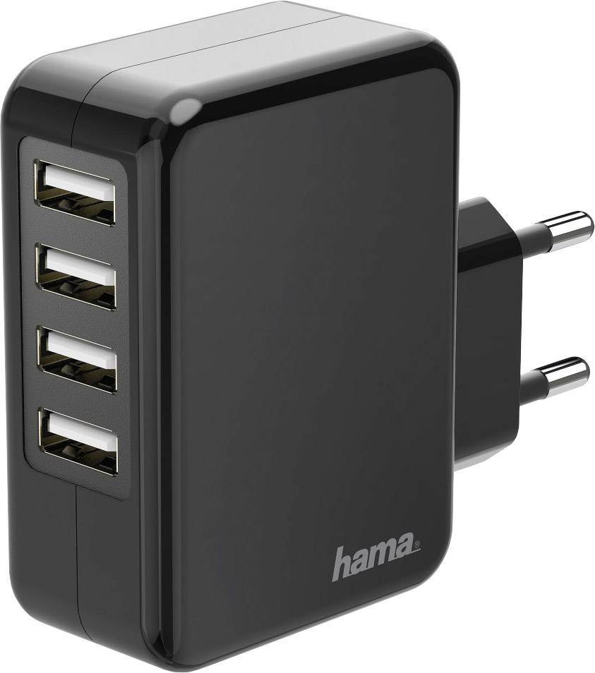 Hama 4 fach 00173676 USB Ladegerät Steckdose Ausgangsstrom USB Ladegeräte entdecken » Online Shop Conrad.at