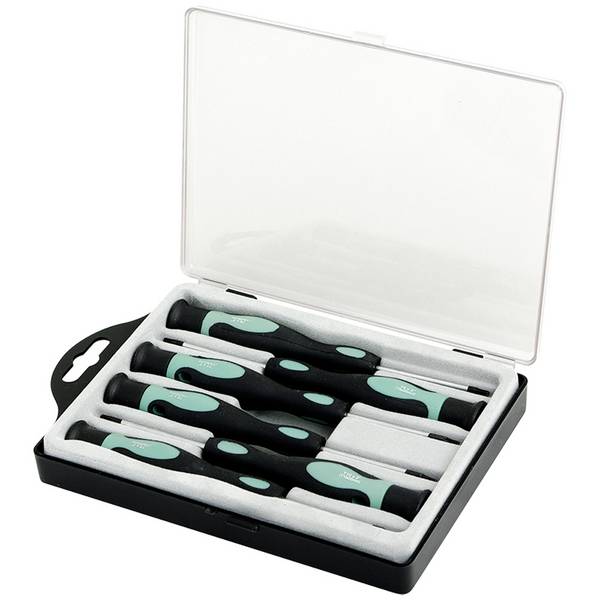 LogiLink 1x T5/T6/T7/T8/T10/T15 x 50mm Elektrotechnik und Feinwerktechnik Schraubendreher-Set  Innen-Sechsrund (TX), Kreuz, Schlitz