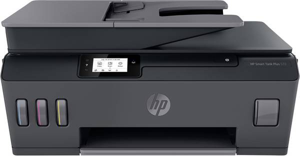 HP Smart Tank Plus 570 Wireless All-in-One Multifunktionsdrucker Tintenstrahl Farbe  A4 Drucker, Scanner, Kopierer ADF, Bluetooth®, Tintentank-System, USB, WLAN