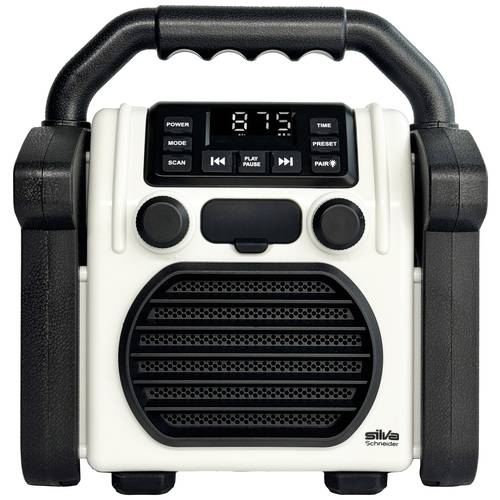 Silva Schneider BR 230 BT offwhite Baustellenradio FM USB, Bluetooth® Weckfunktion, Akku-Ladefunktion, wiederaufladbar, ...