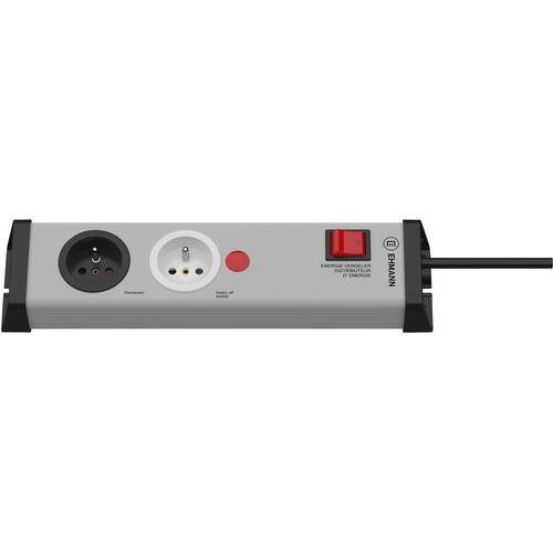 Ehmann 0218x02022301b Steckdosen-Verteiler Grau, Schwarz Schutzkontakt 1 St.
