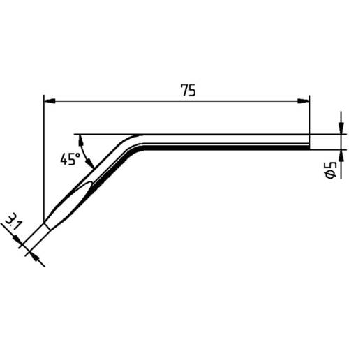 Ersa 0052JD Lötspitze Meißelform, gebogen Spitzen-Größe 3.10 mm Inhalt 1 St.