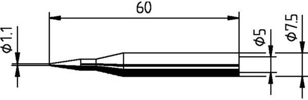 Ersa 0172BD Lötspitze Bleistiftform Spitzen-Größe 1.10 mm Spitzen-Länge 60 mm Inhalt 1 St.