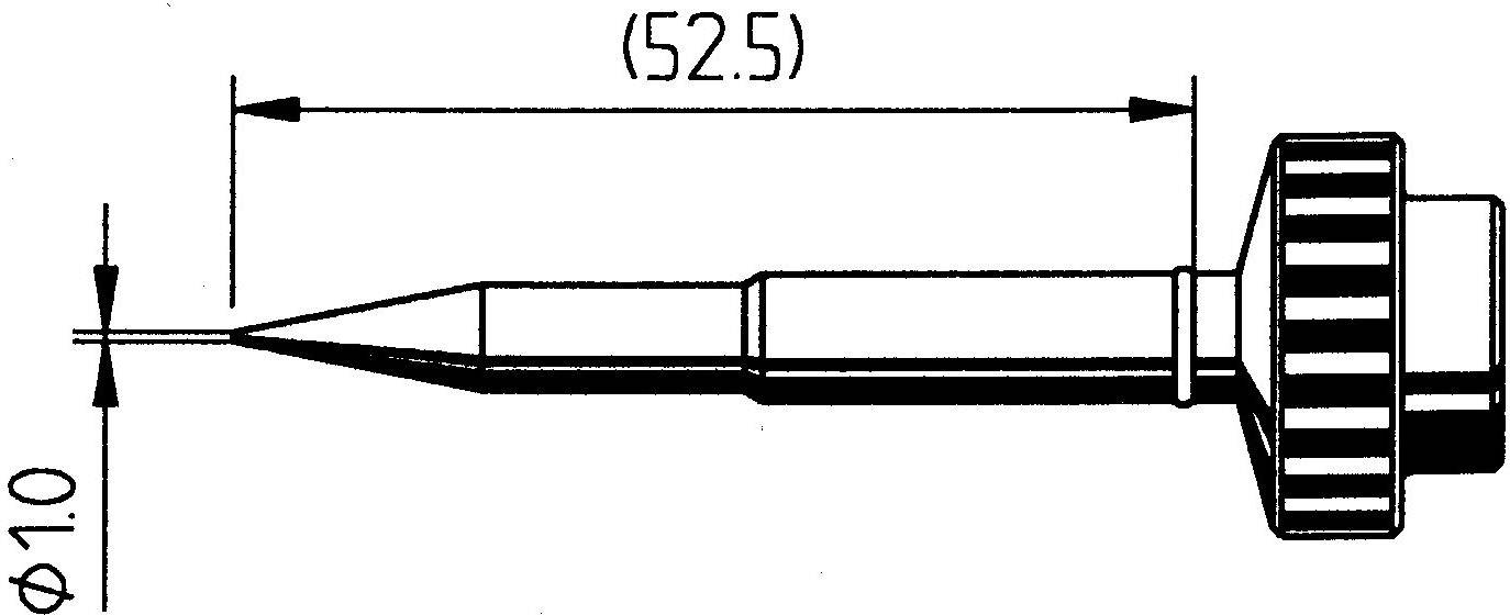 Lötspitze gerade, bleistiftspitz, 1,0 mm, 10er Pack