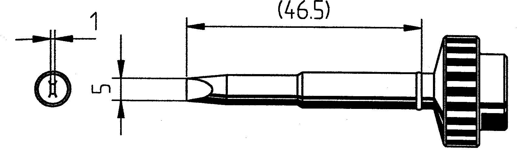 Lötspitze gerade, meißelförmig, 5,0 mm, 10er Pack