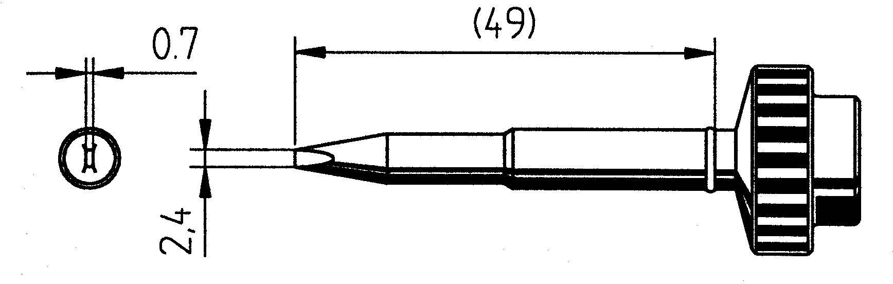 Ersa 0612KDLF Lötspitze Meißelform, gerade Spitzen-Größe 2.40 mm Inhalt 10 St.