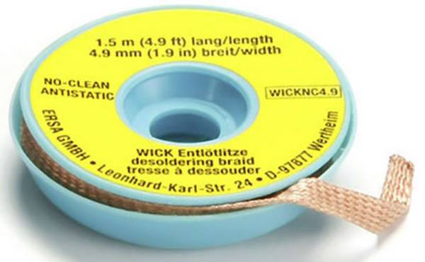 Ersa 0WICKNC4.9/SB Entlötlitze Länge 1.5 m Breite 4.90 mm