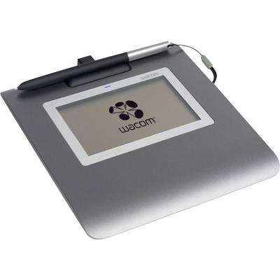 Grafiktablett mit integriertem Display von Wacom, darauf liegender Stift, geeignet für digitales Zeichnen und Unterschriften.