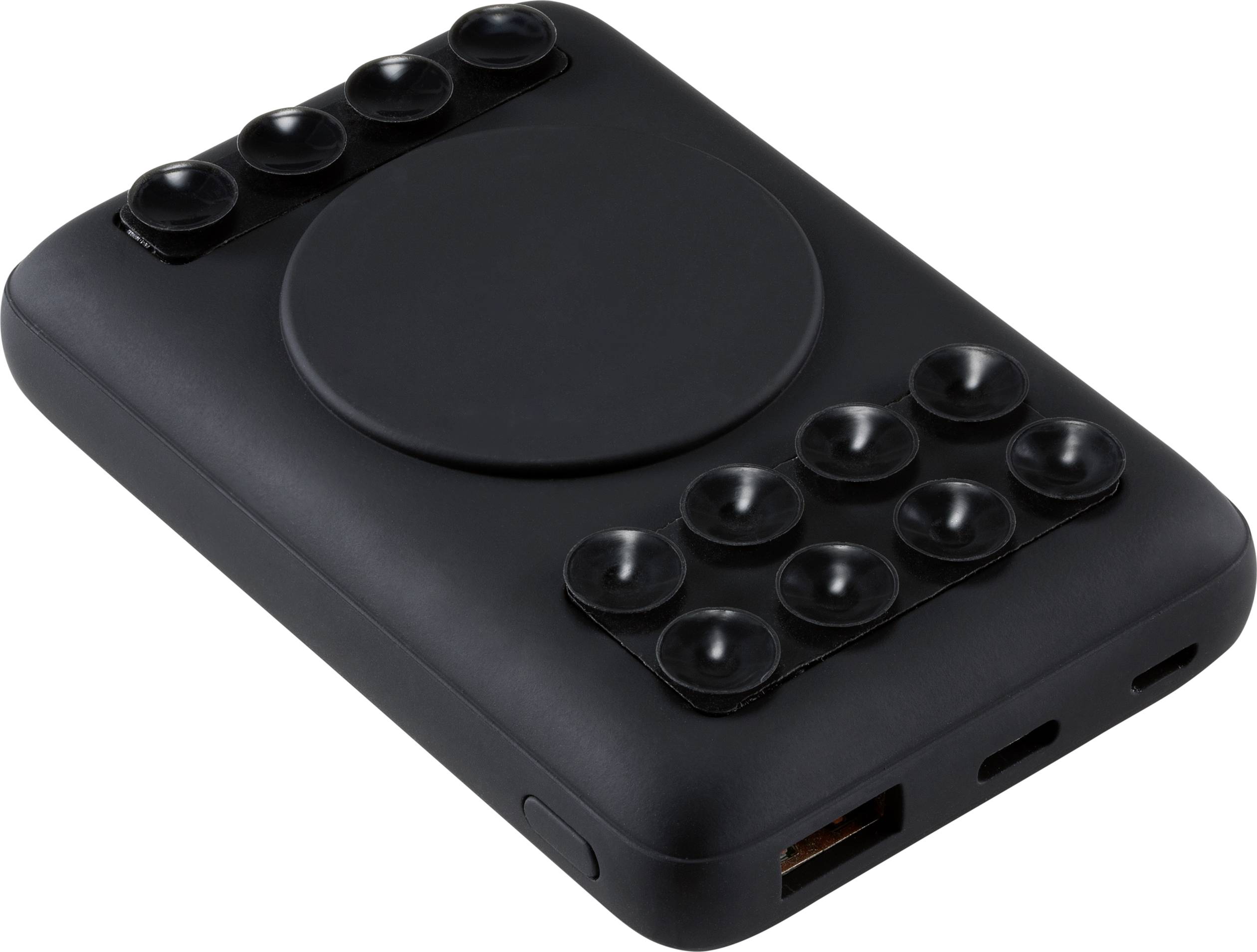 VOLTCRAFT VC-11015280 Wireless Powerbank 10000 mAh USB PD, Fast Charge LiPo Schwarz-1