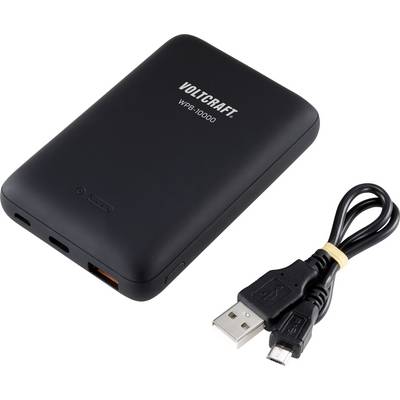 VOLTCRAFT VC-11015280 Wireless Powerbank 10000 mAh USB PD, Fast Charge LiPo Schwarz-4