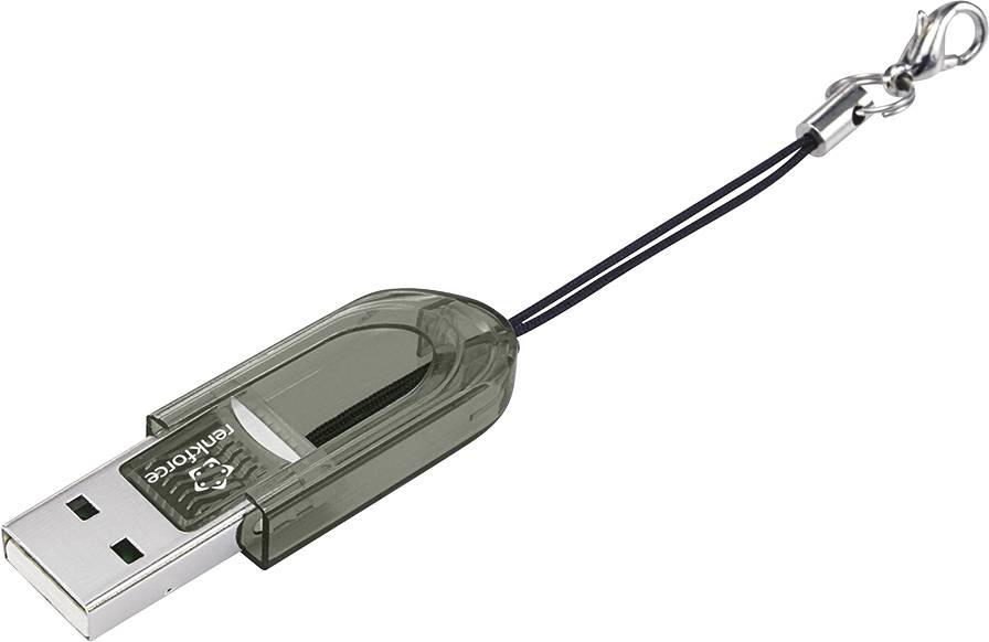 Renkforce CR14e Mini Externer Speicherkartenleser USB-A (USB 2.0) Schwarz-0