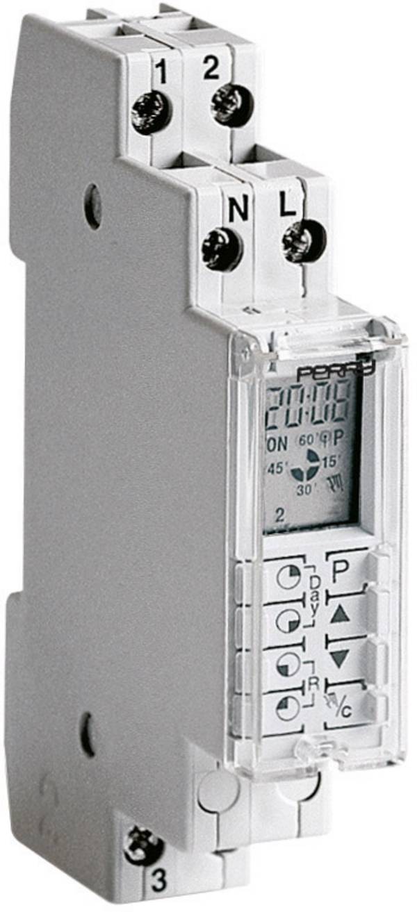 Wallair 1IO1070 Zeitschaltuhr digital Tagesprogramm 3500 W IP40 Gangreserve, Sommer-/Winterzeitumstellung (automatisch), Programmierfunktion