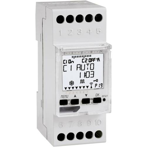 Wallair 1IO3091 Zeitschaltuhr digital Wochenprogramm, Jahresprogramm 3500 W IP20 Zufallsfunktion, Urlaubsprogramm, Zyklu...