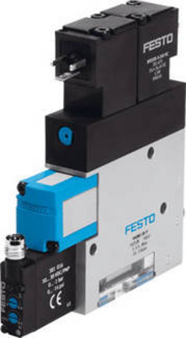 FESTO Vakuumsaugdüse VADMI-95-P 162528 26.4 V/DC G 1/8, Schalldämpfer Nennweite (Details) 0.95 mm Gehäusematerial Aluminium-Knetlegierung Dichtungsmaterial NBR
