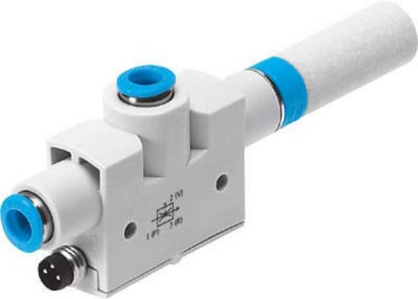FESTO Vakuumsaugdüse VN-07-H-T4-PQ2-VQ2-O2-P 536801 30 V/DC QS-6, Schalldämpfer Nennweite (Details) 0.70 mm Gehäusematerial POM Dichtungsmaterial NBR