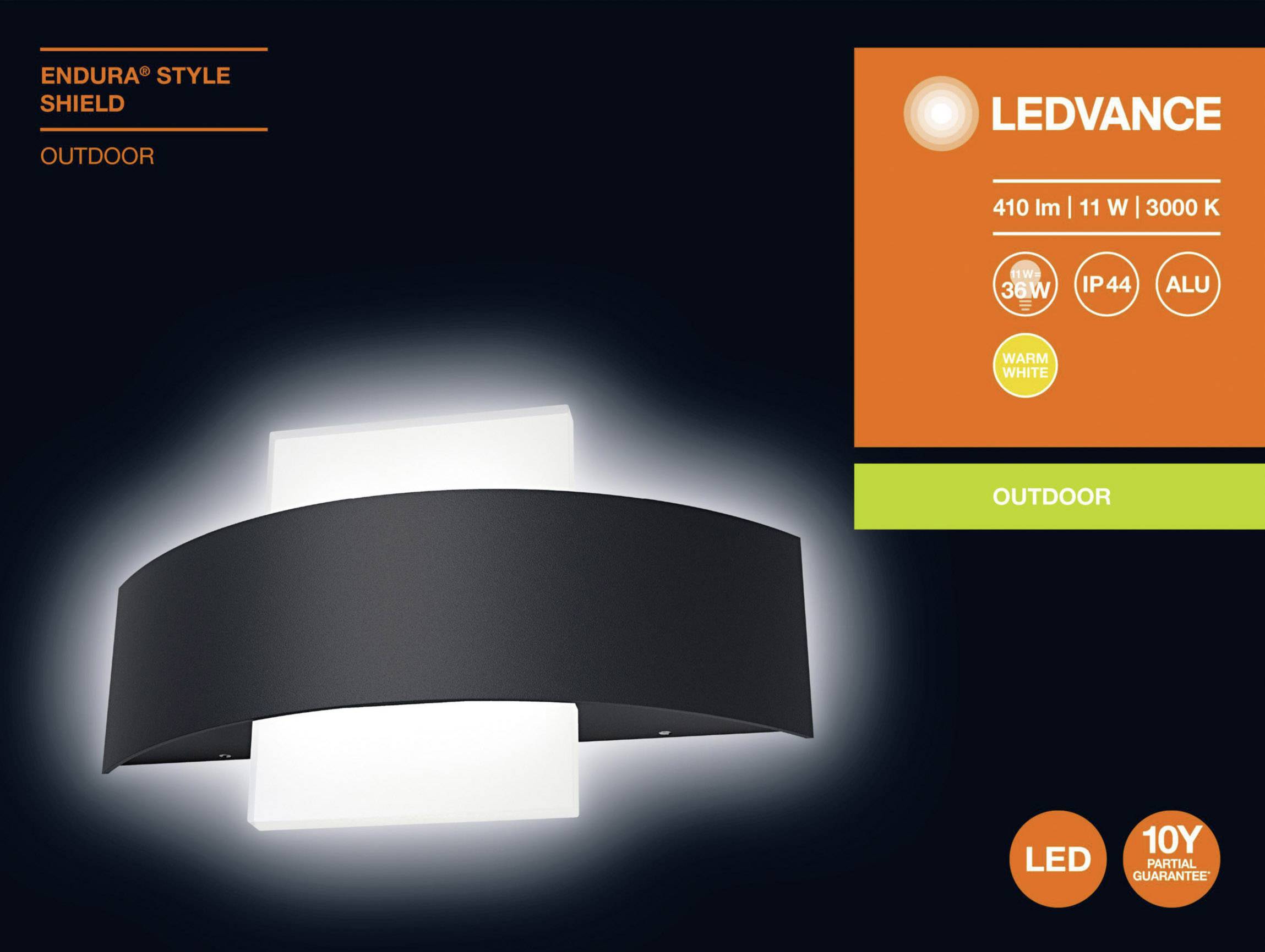 Ledvance LED-Wandleuchte END.ST.ShieldSQ11WDG-3