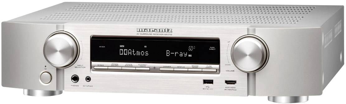 NR1710/N1SG 7.2 AV-Receiver 7x90 W Silber, Gold