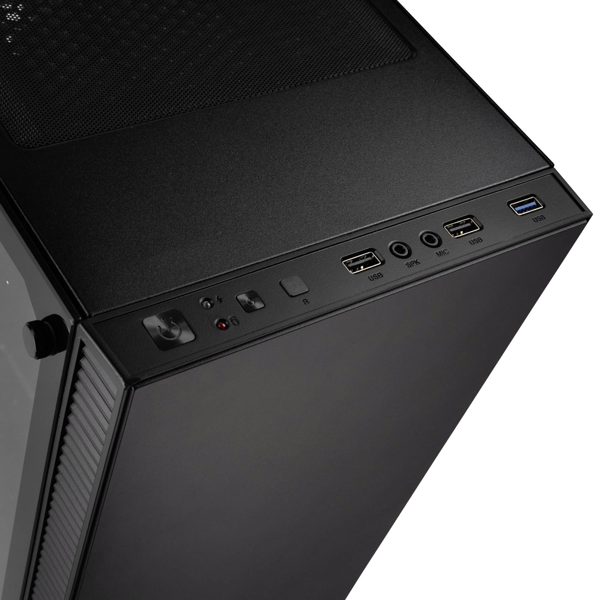 Kolink Castle Midi-Tower Gaming-Gehäuse Schwarz 2 vorinstallierte Lüfter, Seitenfenster, Staubfilter-5