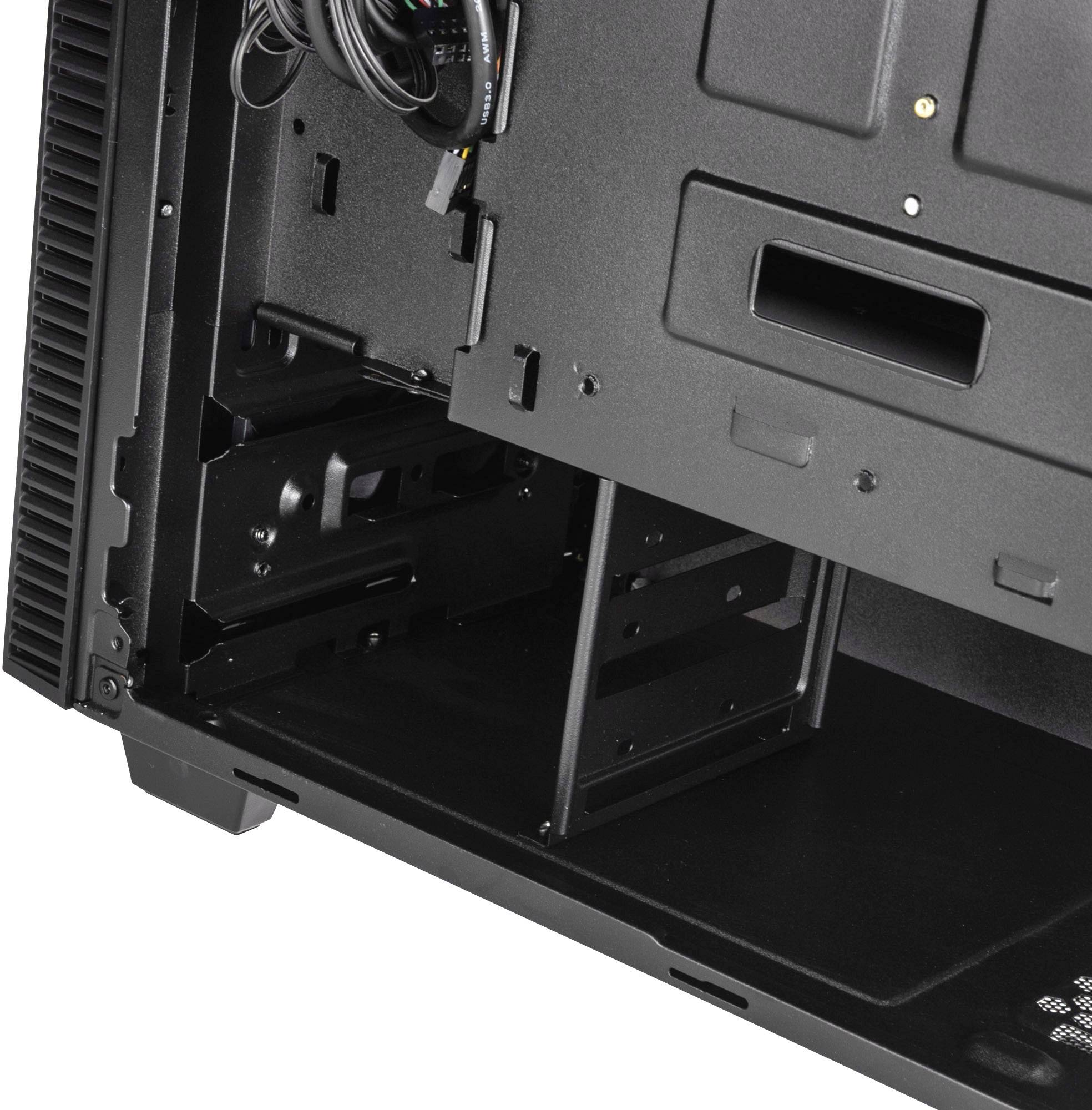 Kolink Castle Midi-Tower Gaming-Gehäuse Schwarz 2 vorinstallierte Lüfter, Seitenfenster, Staubfilter-7