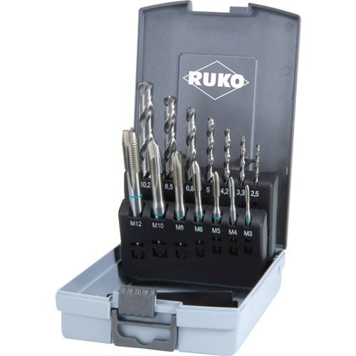 Thumbnail - RUKO 245048RO Maschinengewindebohrer-Set 14teilig metrisch DIN 371, DIN 376 HSS 1 Set
