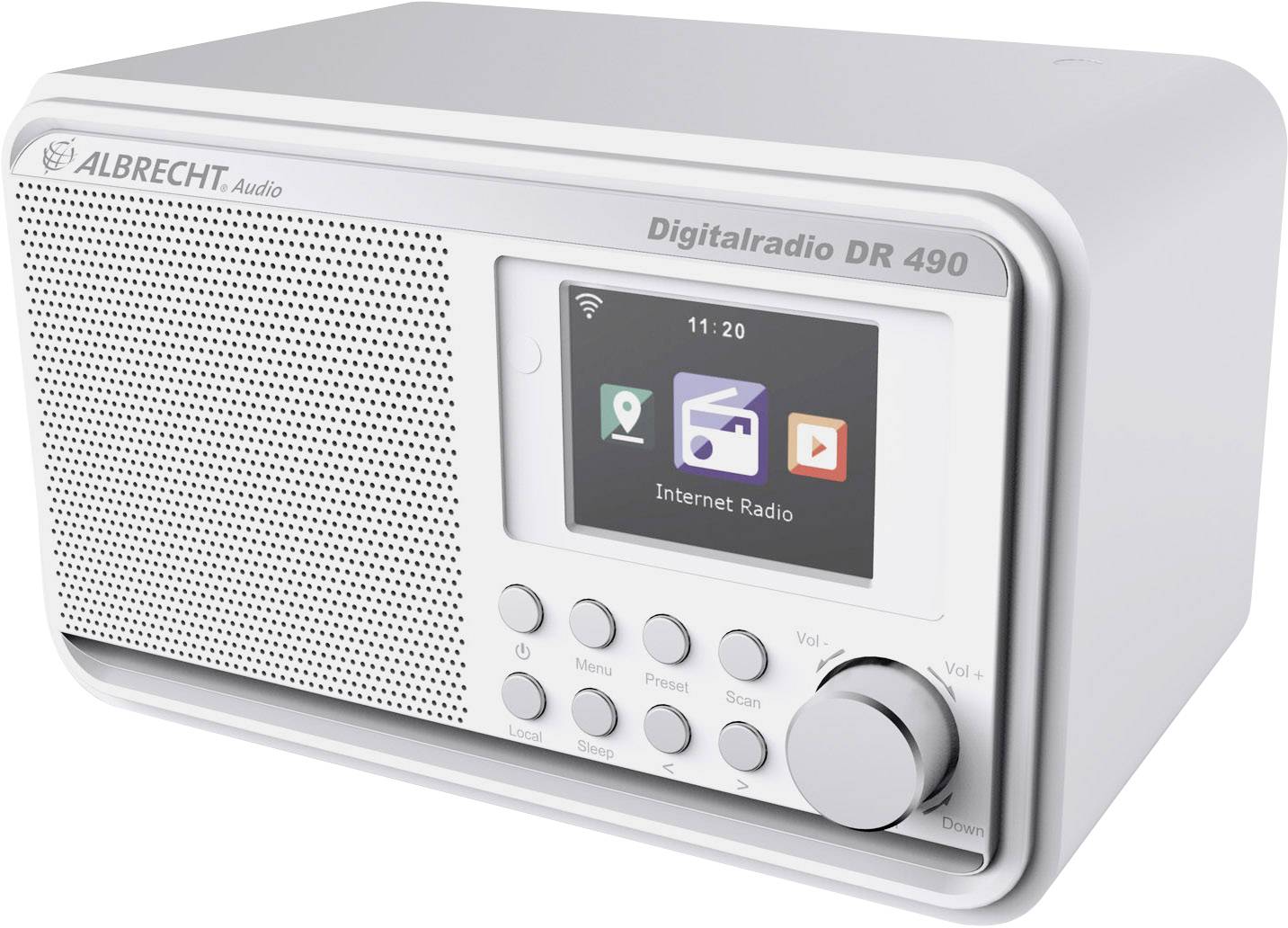 DR 490 w Internet Kofferradio Weiß