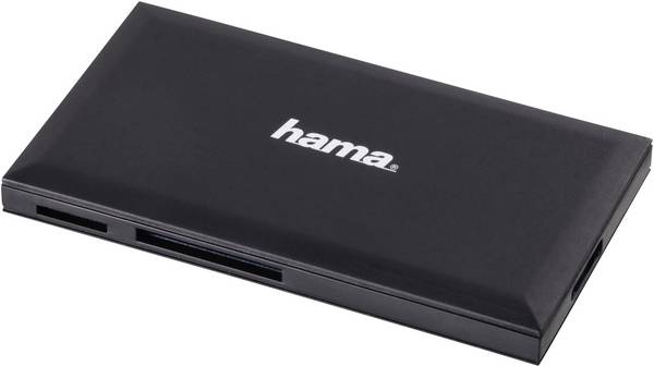 hama 00181018 USB-3.0-Multi-Kartenleser, SD/microSD/CF/MS, Schwarz