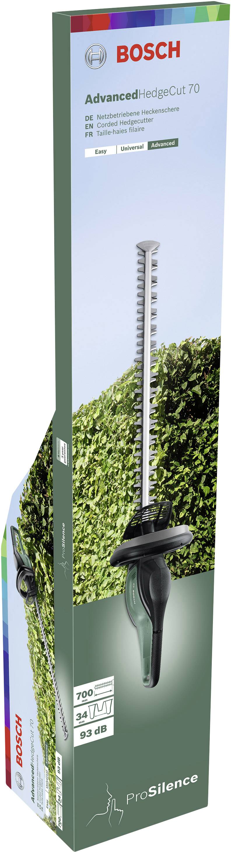 Bosch Home and Garden AdvancedHedgecut 70 Elektro Heckenschere mit Schutzbügel 500 W 700 mm-1