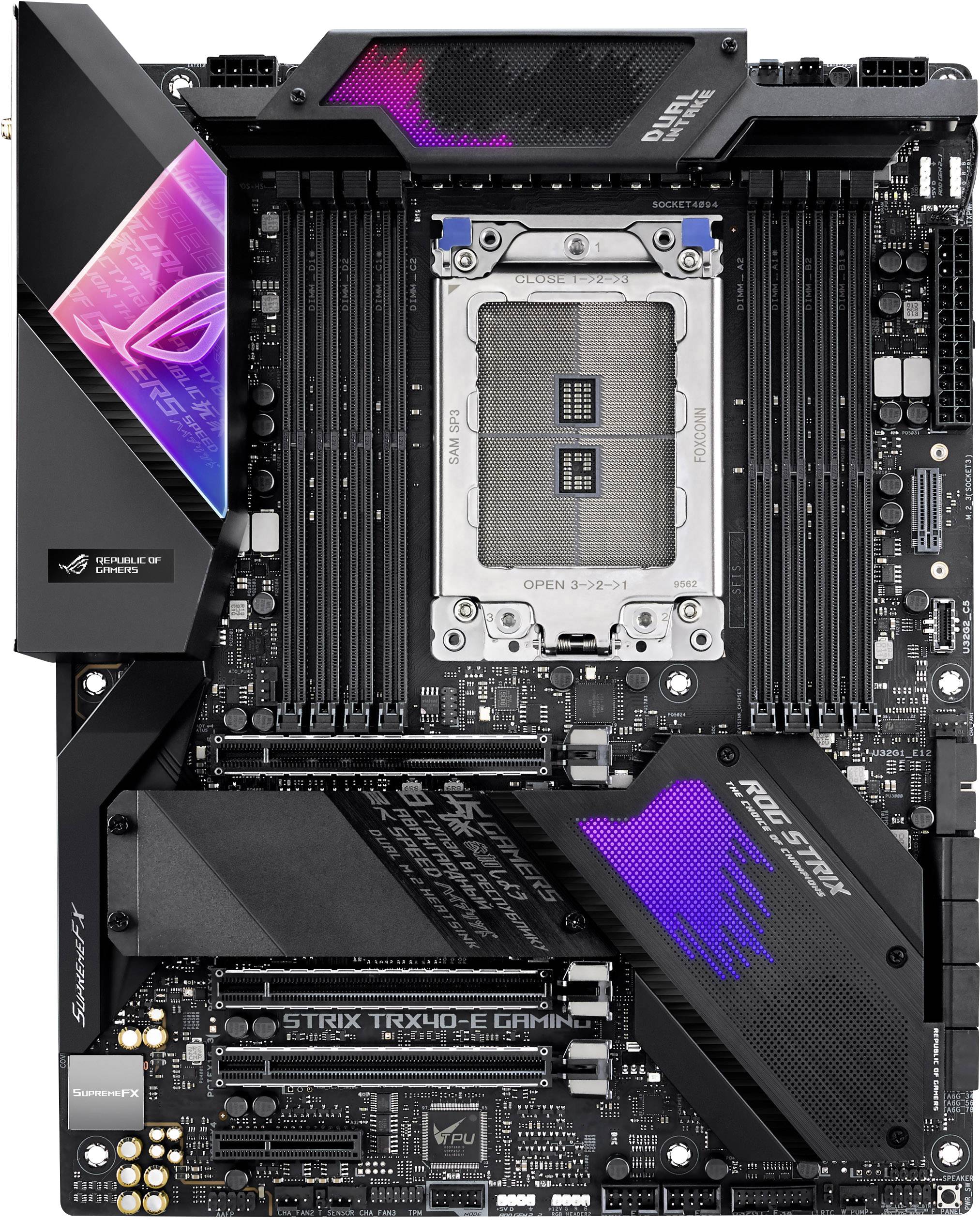 ASUS ROG Strix TRX40-E Gaming - Motherboard - ATX - Socket sTRX4 - AMD TRX40 - USB-C Gen2, USB 3.2 Gen 2-2