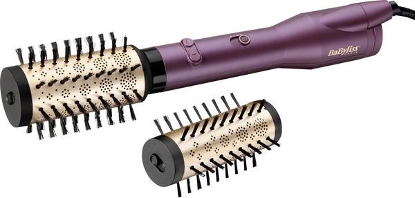 BaByliss Big Hair Dual, Heißluftbürste, Warm, Schwarz, Roségold, Violett, China, 2,5 m, 650 W