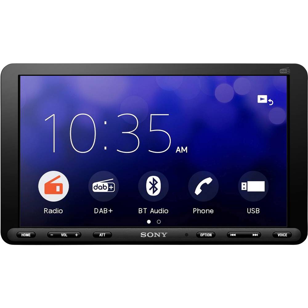 Sony XAV-AX8050ANT Autoradio met scherm dubbel DIN AppRadio, Bluetooth handsfree, DAB+ tuner, Incl. DAB-antenne, Aansluiting voor achteruitrijcamera