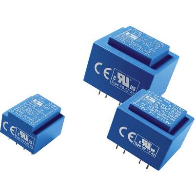 Drei blaue Relaisbausteine mit CE- und UL-Kennzeichnungen. Hauptkomponenten für elektronische Schaltungen. Unterschiedliche Größen.