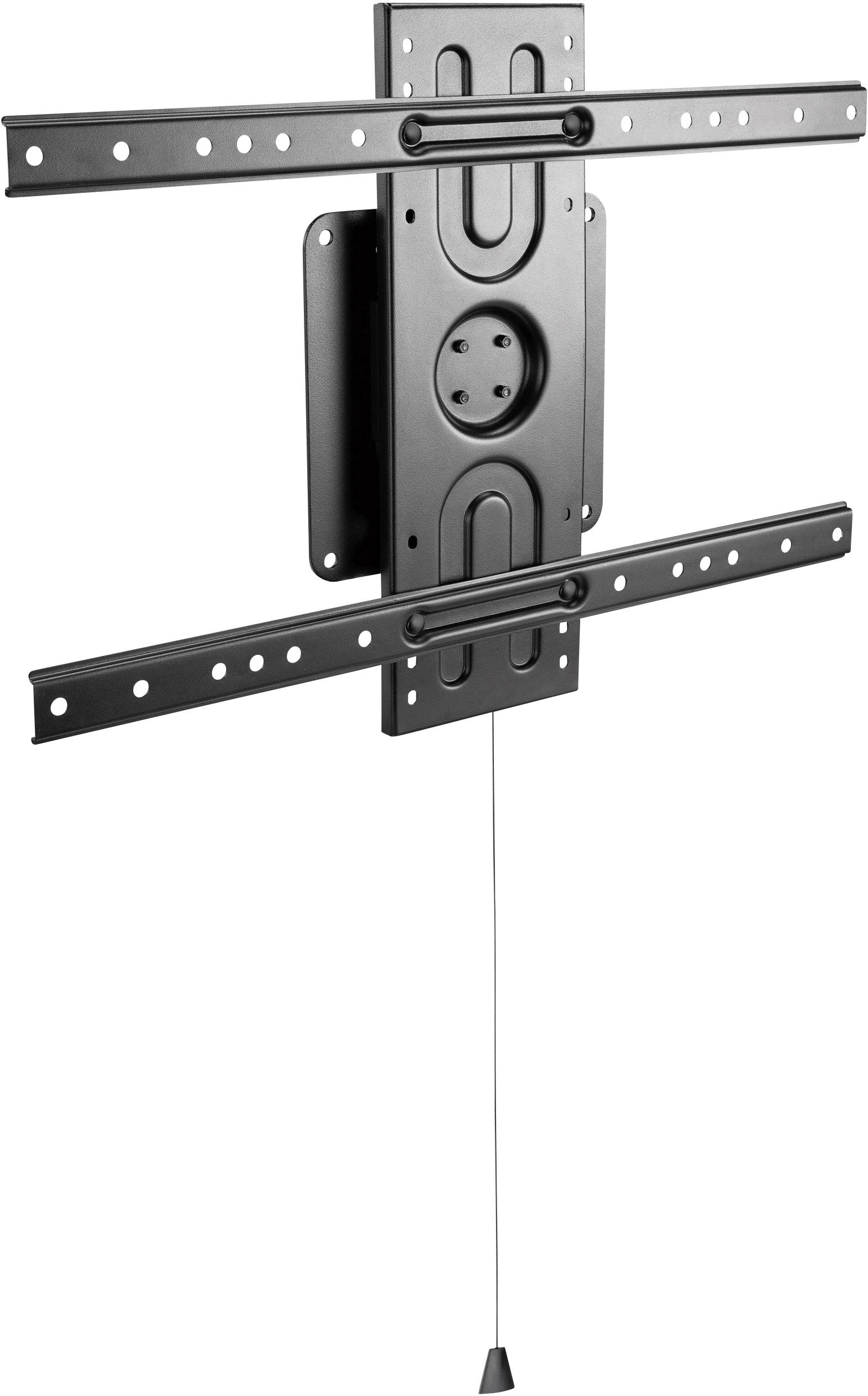 TV-Wandhalterung mit verstellbaren Metallarmen und zentraler Platte zur Befestigung. Geeignet für Flachbildfernseher.