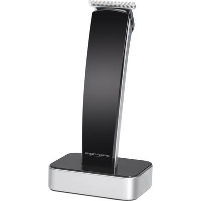 Elektrischer Barttrimmer in modernem Design auf Ladestation.