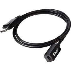 Image of club3D DisplayPort / Mini-DisplayPort Adapterkabel DisplayPort Stecker, Mini DisplayPort Buchse 1.00 m Schwarz CAC-1120