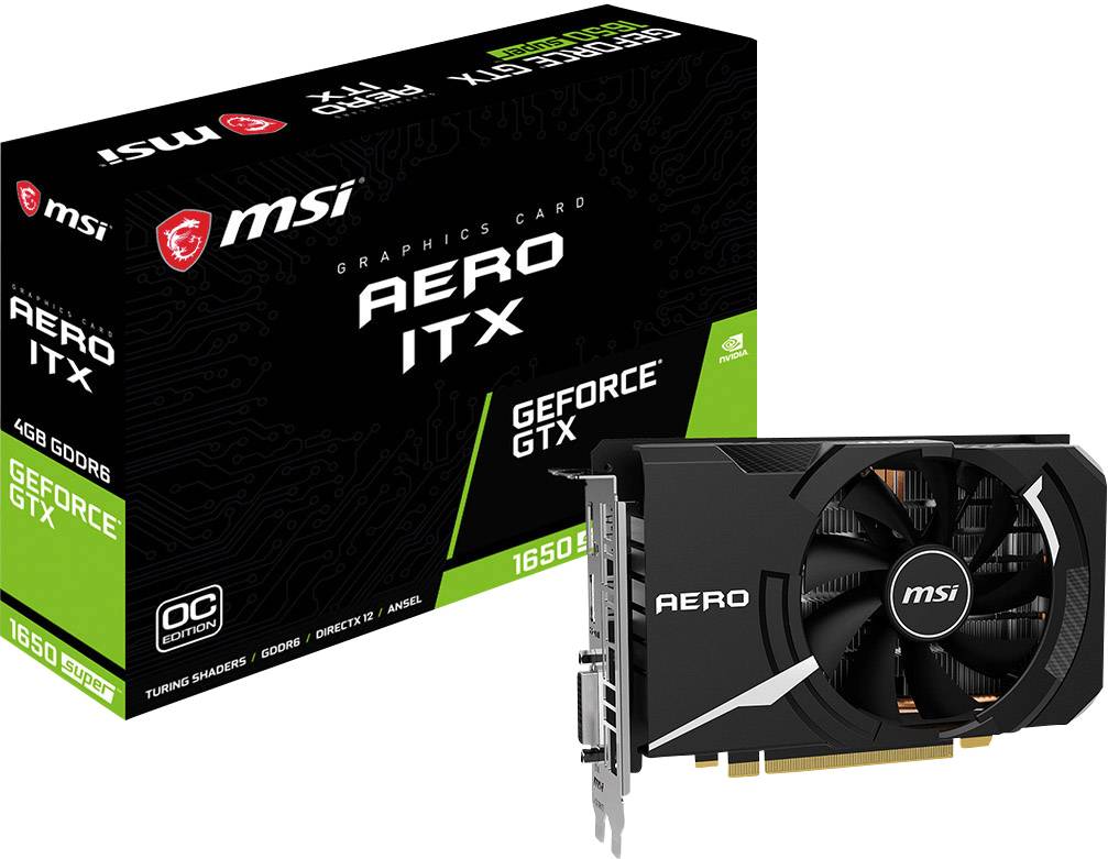 VGA MSI GeForce® GTX 1650 Super 4GB AERO ITX OC-0
