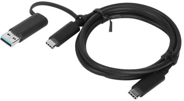 Lenovo USB-Kabel USB 3.2 Gen1 USB-A Stecker, USB-C® Stecker 1.00 m Schwarz 4X90U90618