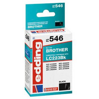 Edding Tintenpatrone ersetzt Brother Brother LC223BK Kompatibel einzeln Schwarz EDD-546 18-546