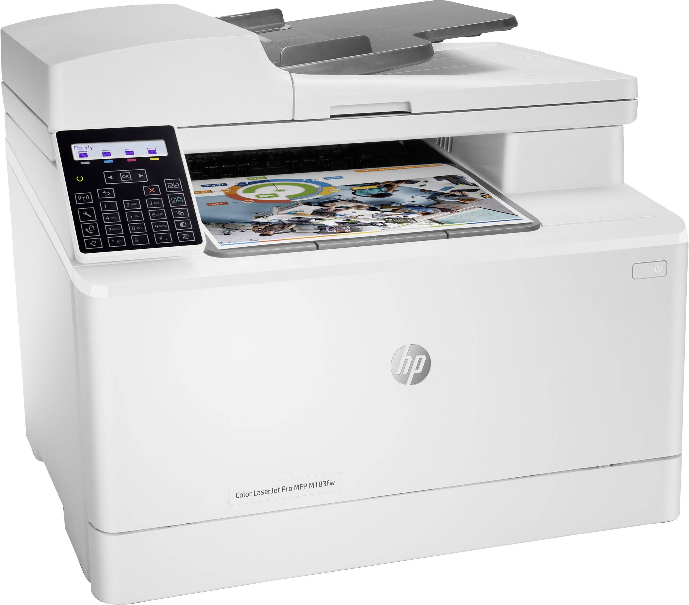 HP Color LaserJet Pro MFP M183fw Multifunktionsdrucker Laser Farbe A4 Drucker, Scanner, Kopierer, Fax ADF, WLAN, USB-5
