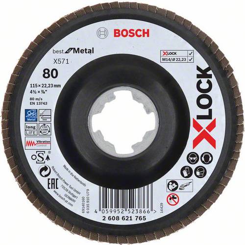 Thumbnail - Bosch Accessories 2608621765 X-LOCK Fächerschleifscheibe Durchmesser 115 mm 1 St.