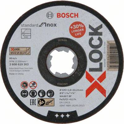 Bosch Accessories X-LOCK 2608619363 Trennscheibe gerade 125 mm 1 St. 