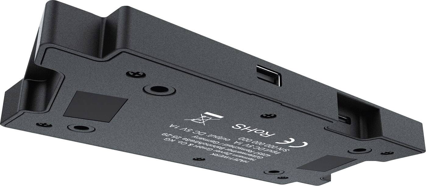 Elektronisches Gerät mit Schriftzügen 'SH05' und 'CE' auf der Unterseite. Rechteckige Form, schwarzes Gehäuse, mehrere Schraubpunkte.