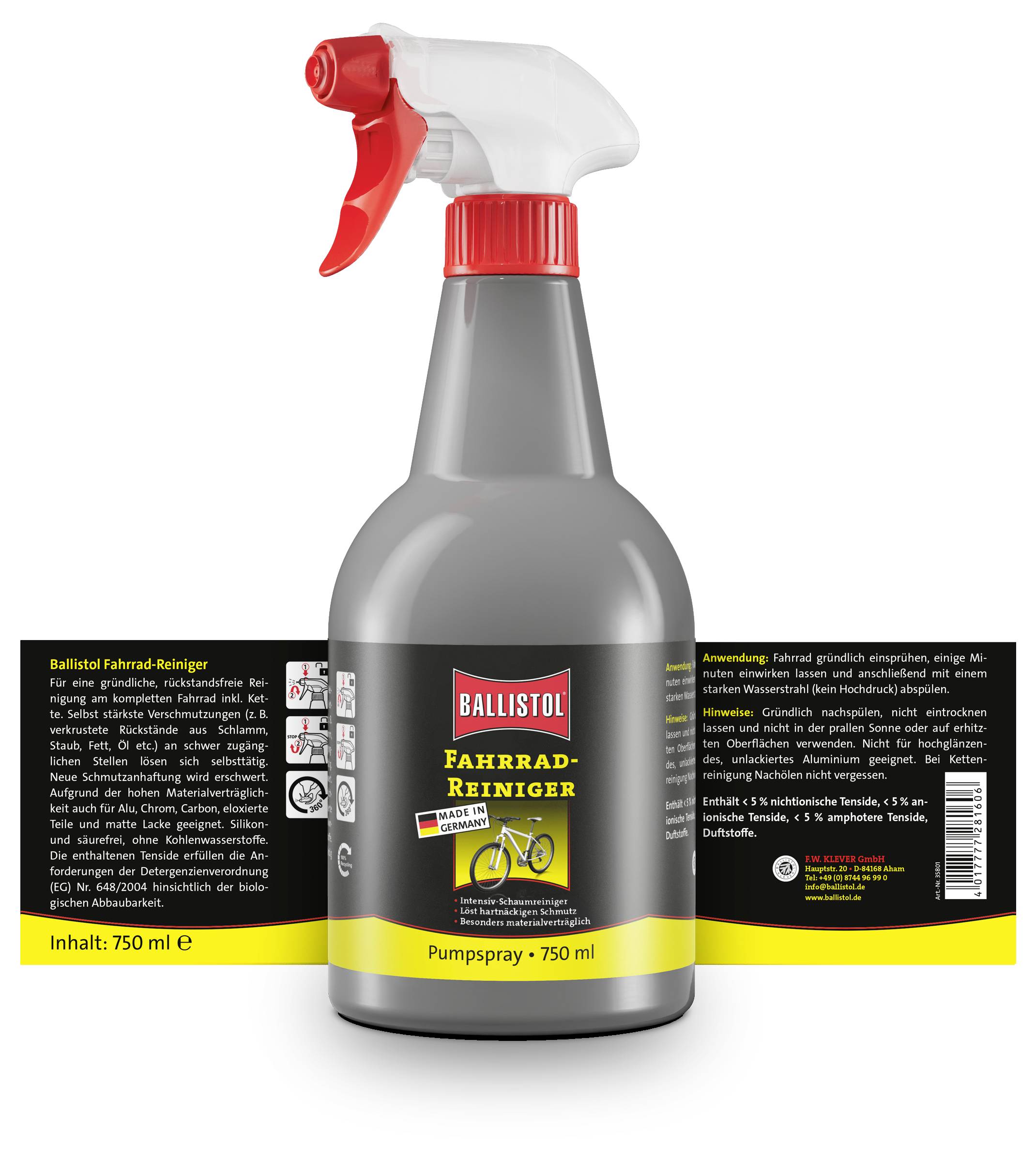 Ballistol BikeClean Fahrradreiniger 28160 750 ml-1