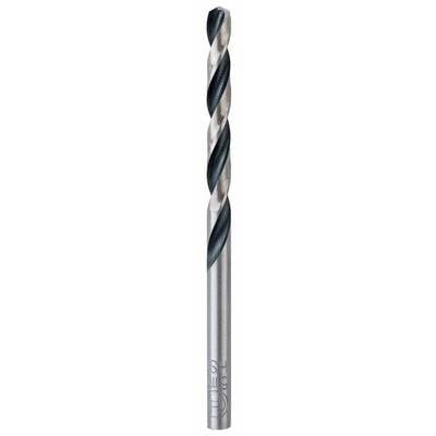 Bohrer mit spiralförmigem, schwarz-silbernem Design; eingesetzt für präzises Bohren in Materialien wie Metall und Holz.
