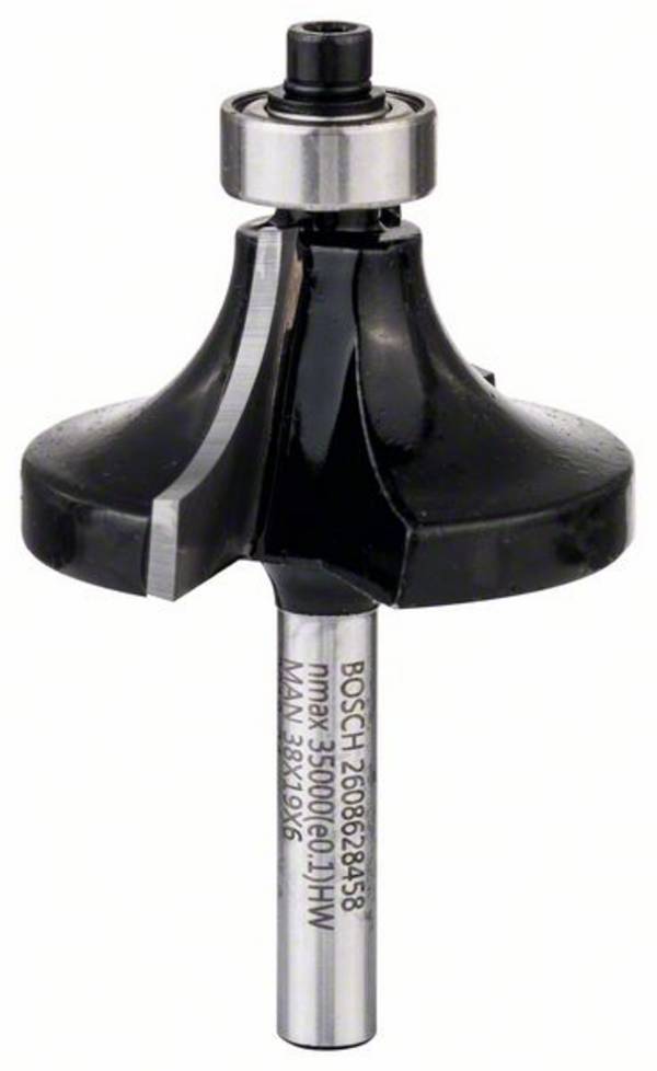 Abrundfräser 6 mm, R1 12,7 mm, D 38,1 mm, L 18,6 mm, G 60 mm Bosch Accessories 2608628458