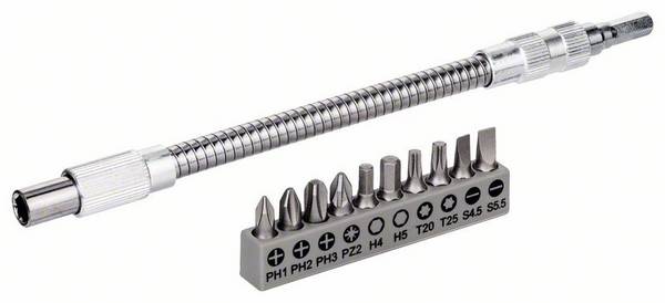 Bosch Accessories 2608522376 2608522376 Bit-Set  Kreuzschlitz Pozidriv, Kreuzschlitz Phillips, Innen-Sechskant, Innen-Sechsrund (TX), Schlitz